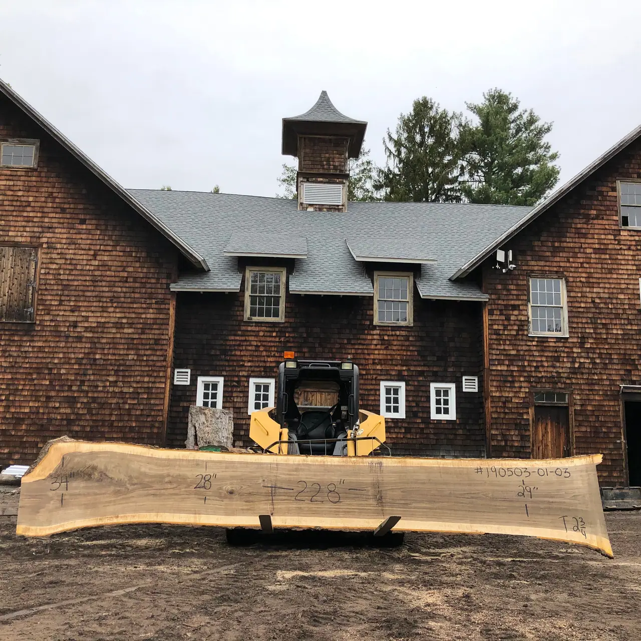 Long live edge Walnut slab at the City Bench mill